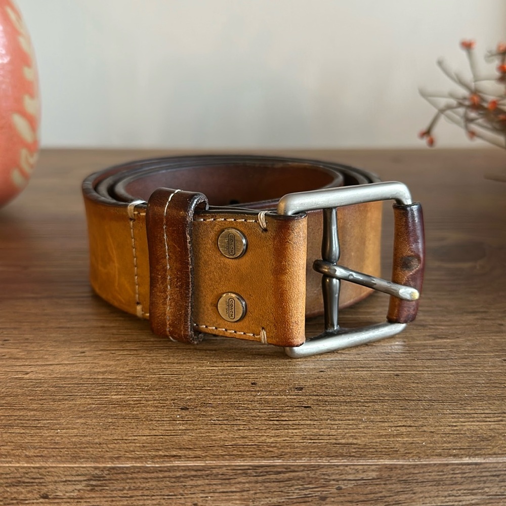 Men’s Coach Leather Belt